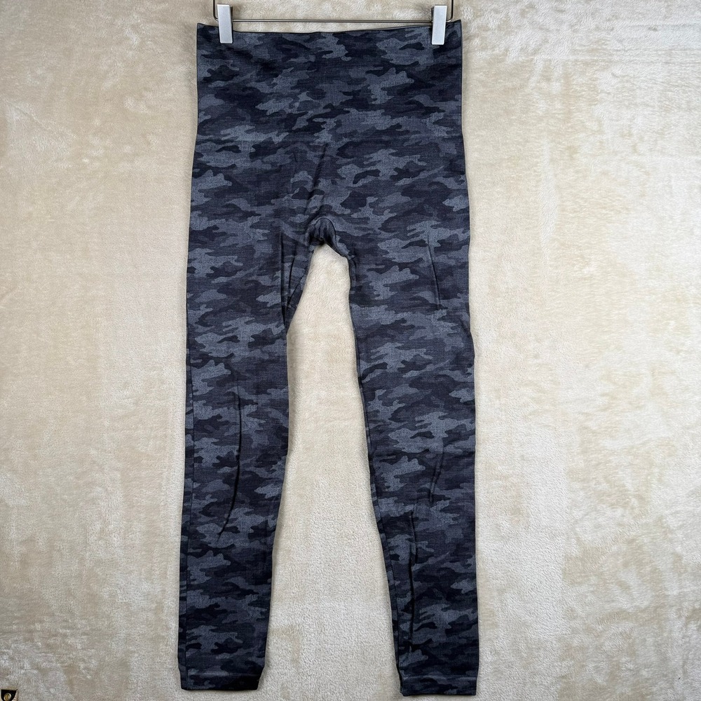 Spanx Look At Me Now Seamless Camo‎ Leggings Grey Camouflage 1X High Waist